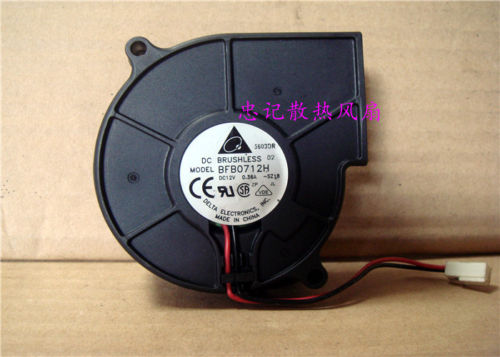Delta BFB0712H 7530 12V 0.36A turbofan projector fan 75* 75*30mm Delta BFB0712H 7530 12V 0.36A turbofan projector fan 75* 75*30mm