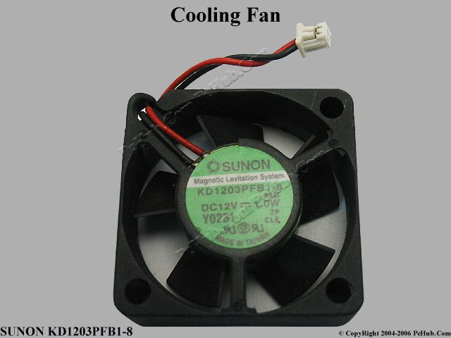 SUNON DC12V 1.0W KD1203PFB1-8 MS Cooling Fan SUNON DC12V 1.0W KD1203PFB1-8 MS Cooling Fan