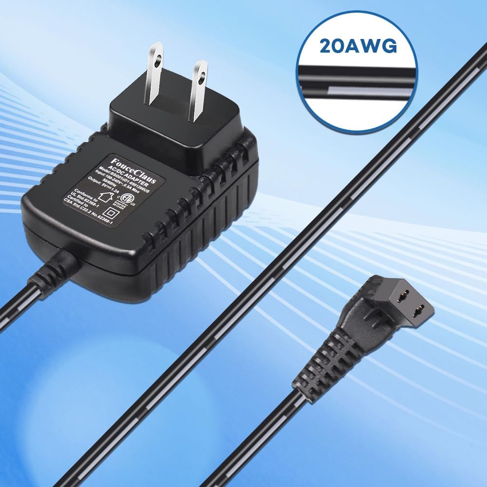 AC Power Adapter Charger for Wahl, Replacement Charger for Trimmer Models SS2L, WSS3L, 9818A, 5616L, AC Power Adapter Charger for Wahl, Replacement Charger for Trimmer Models SS2L, WSS3L, 9818A, 5616L,