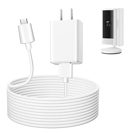 Charging Cable for Ring Indoor Cam (2nd Gen), 16.5FT/5M USB-A to Micro USB Power Adapter Charger Cab Charging Cable for Ring Indoor Cam (2nd Gen), 16.5FT/5M USB-A to Micro USB Power Adapter Charger Cab